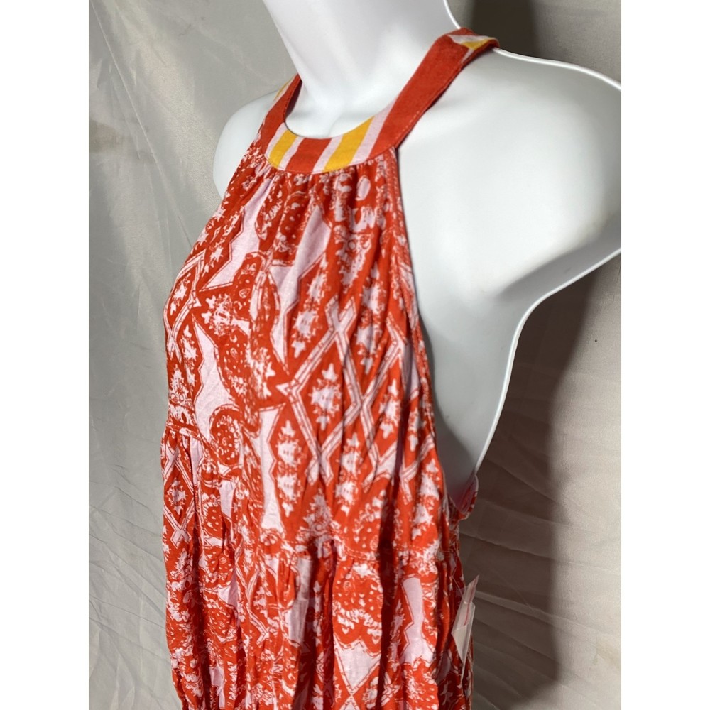 Revolve x Free People Mimi Tunic Orange Paisley Halter Top